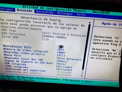 Cpu Hp Pavilion F617m Funcionando P4 1 Gb (Usado)