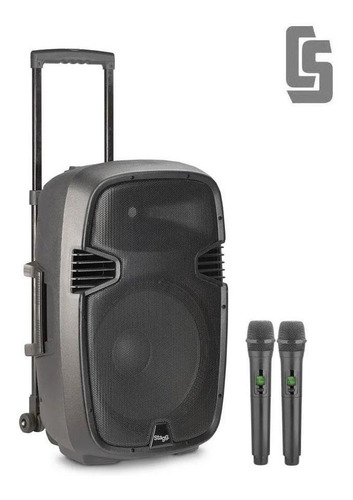 Bafle Activo Portatil A Batería 12 160w 2 Mics Y Bluetooth