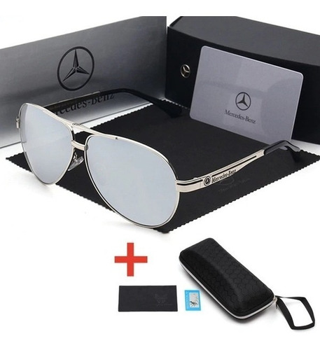 Óculos De Sol Mercedes-benz Metal Polarizado Uv400 Luxo -