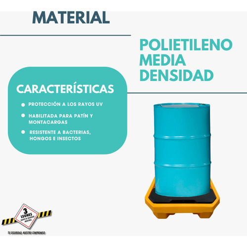 Plataforma Antiderrames Químicos Tarima Para 1 Tambo