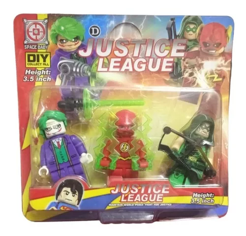 MUÑECOS LEGO X 3 LIGA DE LA JUSTICIA A