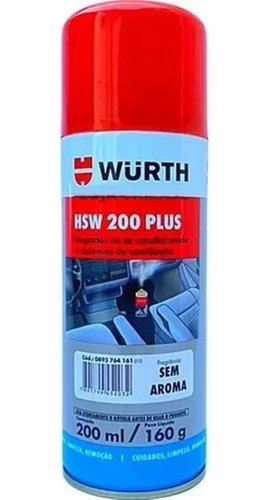 Higienizador Ar Condicionado Automotivo Wurth Hsw 200