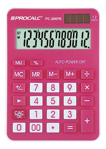 Calculadora De Mesa 12 Dígitos - Pink