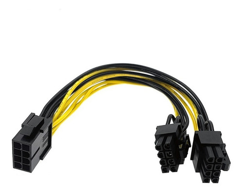 Imagen 2 de 6 de Cable Splitter Cpu 8 Pin A 2x 8 (6+2) Pcie Mineria Altanet