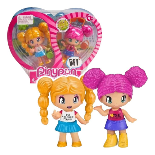 Pinypon Muñecas X2 Mejores Amigas Accesorios Bff Original