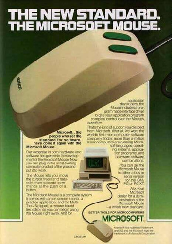 Mouse Microsoft 1983 Vintage Colección (Usado)