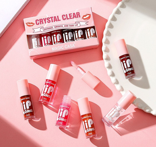 Set De 6 Aceites Para Labios Lip Glow Oil Gloss Hidratante