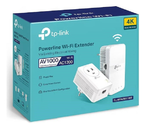 Kit De Extensor Powerline Tp-link Tl-wpa7617 Av1000 Gigabit