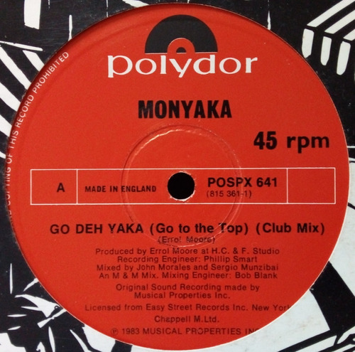 Monyaka - Go Deh Yaka Vinil 12 Single 