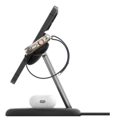 Base De Carga 3 En 1 Boostcharge Qi2 15w Negra