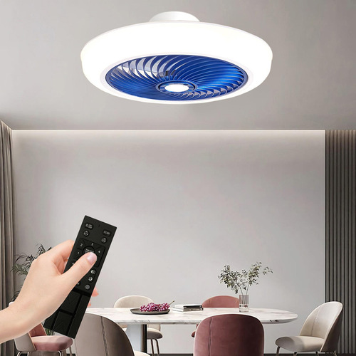 Luces De Techo Con Ventiladores Lámpara De Ventilador Azul