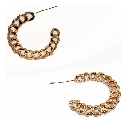 Aretes Dorados Con Cironcones, Serpiente Y Candonga Clasica