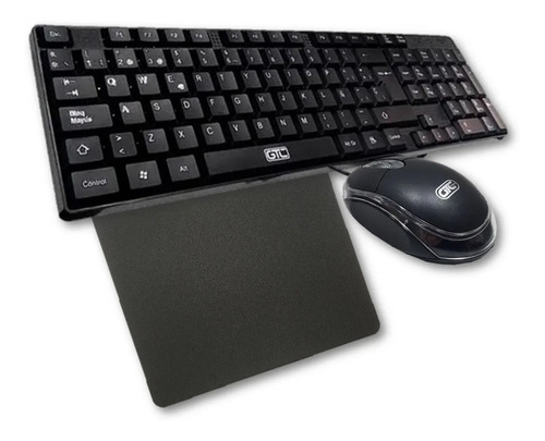 Combo Kit Usb Teclado Kgb204 + Mouse + Pad Mouse Gtc 