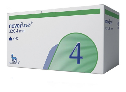 Agulh Novofine 32 G 4 Mm Caixa Com 100 Agulh Novopen