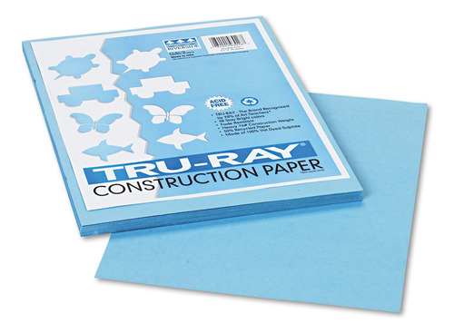 Pacon Papel Construccion Tru-ray Lbs Azul Cielo Hoja