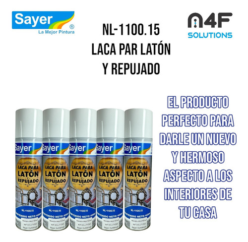 Laca Para Latón Y Repujado Sayer Nl-1100.15 5 Piezas