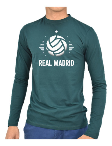 Camibuso Manga Larga  Real Madrid  Estampado Alta Calidad.