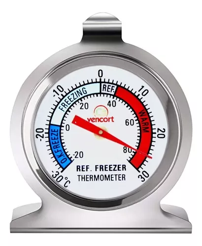 Termómetro para refrigerador de acero inoxidable, termómetro para congelador,  termómetro para congelador, termómetro para cocina, termómetro para cocinar  JM