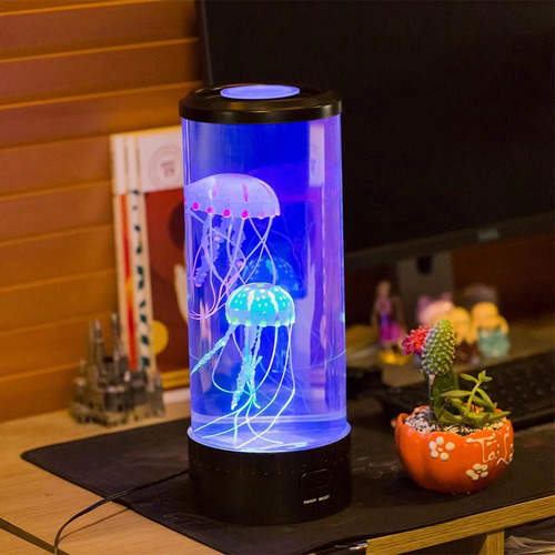 Lámpara Led Con Forma De Medusa Y Luz Nocturna Con Control R