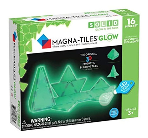 Magna Tiles Glow In The Dark Set, The Original Magnetic Buil