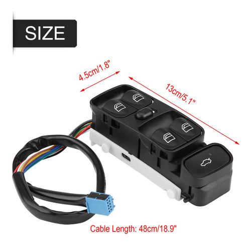 Interruptor De Ventana Maestro For Mercedes W209 Clk320