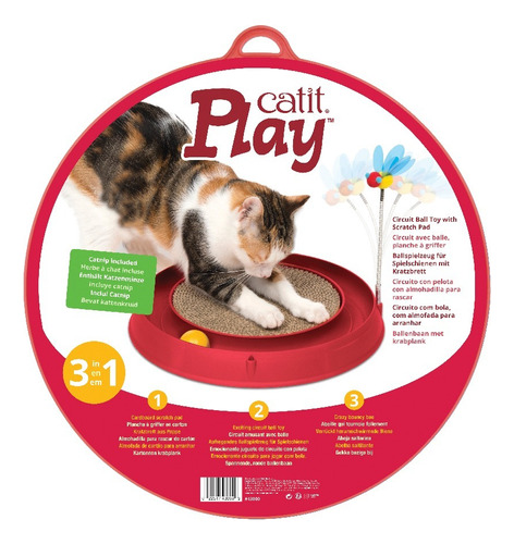 Cat It Play Circuito Con Bola Rasguñador Juguete Para Gatos