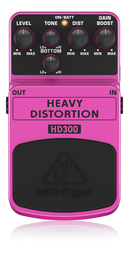 Pedal de efecto Behringer Heavy Distortion HD300 rosa