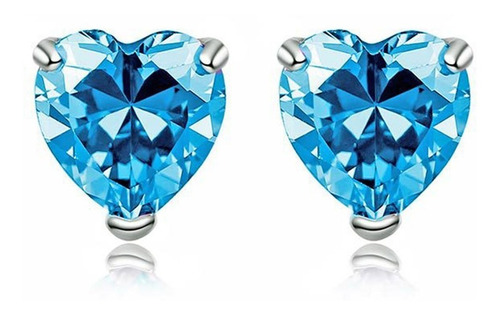 Set Collar Pulsera Arete Dije Zapato Cristal Austriaco Azul