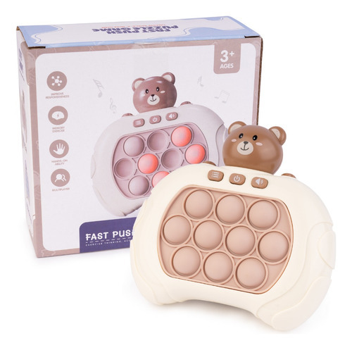 Juego de rompecabezas Pop It, juego electrónico para niños, con 3 pilas AAA, color Little Bear