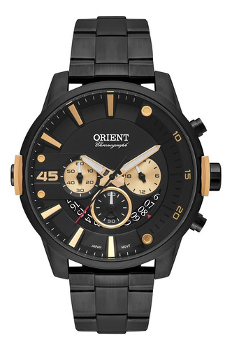 Relógio Orient Neo Sports Mpssc013 Crono Carbono Cor Da Correia Preto Cor Do Bisel Preto Cor Do Fundo Preto