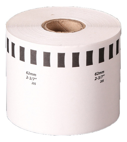 7 Rollo Continuo Amarillo 62mm Y 3pzs Blanco De 62mm