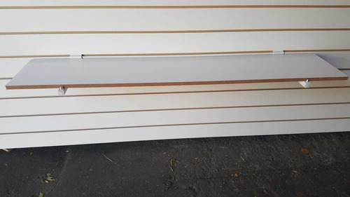 10 Mensulas Exhibidor Panel Ranurado De Caño Cuadrado 25cm