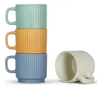 Comprar Showfull Juego De 4 Tazas De Café Apilables, Tazas De Café 7