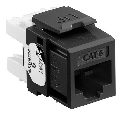 Jack Rj45 Quickport Categoría 6 Negro Leviton 61110-re6