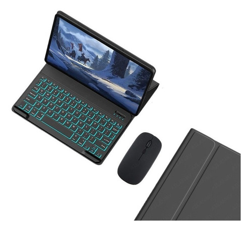 Funda+teclado Rgb+mouse Para Lenovo M8 8 Inch 2019-2021 Ñ