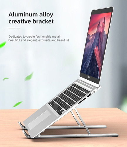 Imagen 6 de 8 de Soporte Notebook Macbook Plegable Aluminio Nw-a10