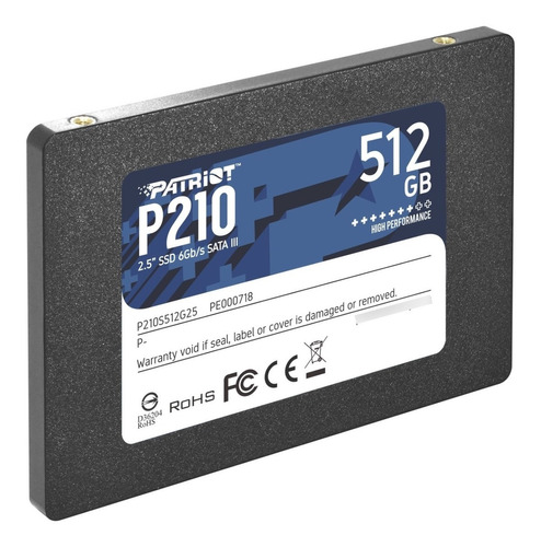 Disco Sólido Interno Ssd Patriot 512gb P210 Sata Iii 2.5  