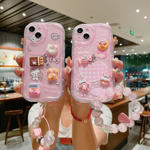Ff Funda 3d Hello Kitty Para iPhone 13 14 15