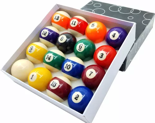 Kit Jogo De Bola Sinuca Para Bilhar / Snooker 54mm Numeradas