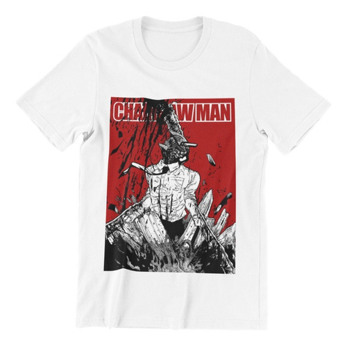 Polera Unisex Chainsaw Man Manga Art Benji Estampado Algodon