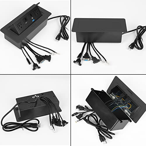Caja De Toma De Corriente Emergente De Mesa, Enchufe Em...