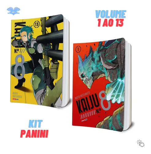Kaiju N.° 8 Mangá Volume 1 Ao 13 - Kit Panini Capa Comum Português