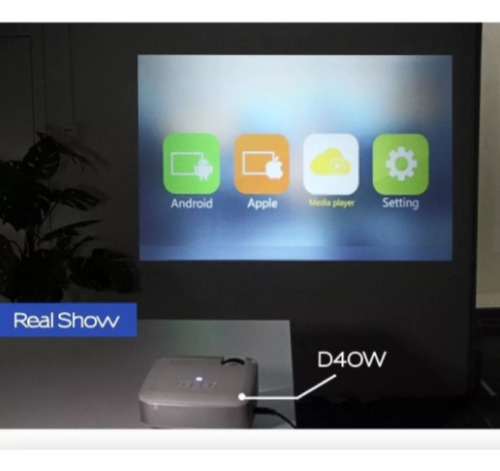 Proyector Aun D40w Hometheater Multimedia Hd Wifi Mirror