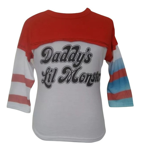 Remera Harley Quinn Daddy's Lil Monster Adulto-adolescentes