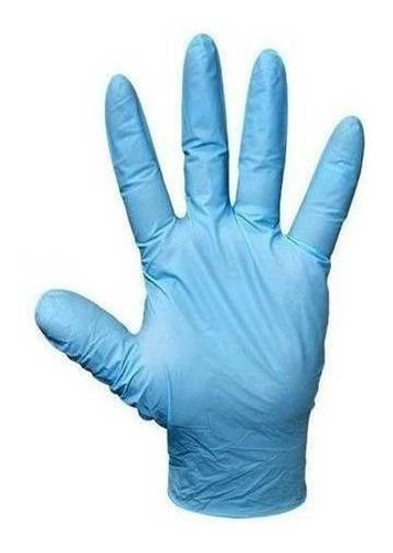 Guantes descartables antideslizantes Supermax color azul talle M de nitrilo x 100 unidades