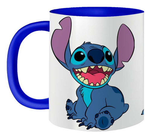 Caneca Porcelana Presente Lilo & Stitch Bicho Pelúcia Amigos