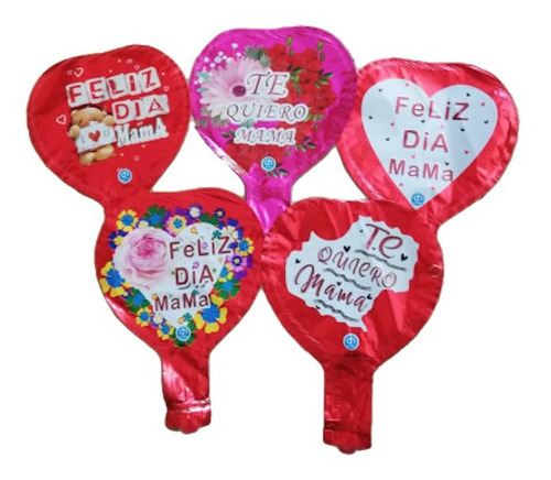 Globo Metalizados Corazon 11cm 5 Dia De La Madre Fiesta Mama