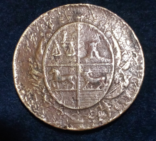 Boton Uruguay Modulo 8 Reales. Escudo/sarandi-itusaingo (Usado)