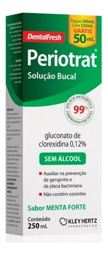 Periotrat Soloção Bucal Sem Álcool Sabor Menta 250ml