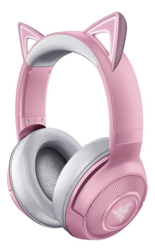 Imagen 1 de 10 de Auriculares Gamer Razer Kraken Bt Kitty Edition Quartz Inalámbricos Rosa Con Led Rgb